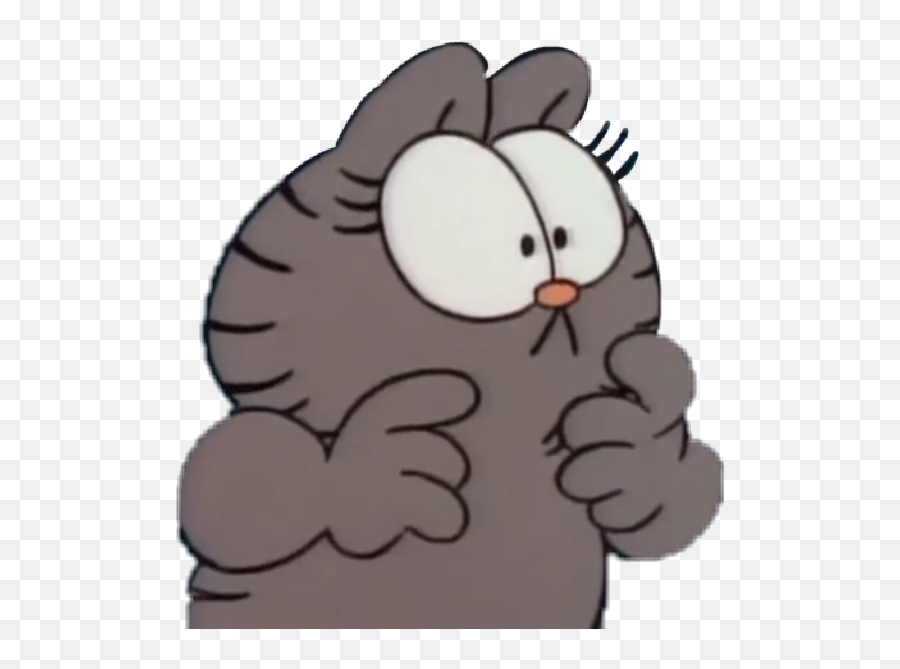 Nermal Thelma Garfield Asustada Linda - Cartoon Emoji,Emoji Asustado