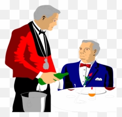 Waitress Clipart Male Waiter - Customer And Emoji