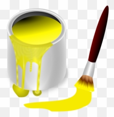 Yellow Paint - Brush Clipart Emoji