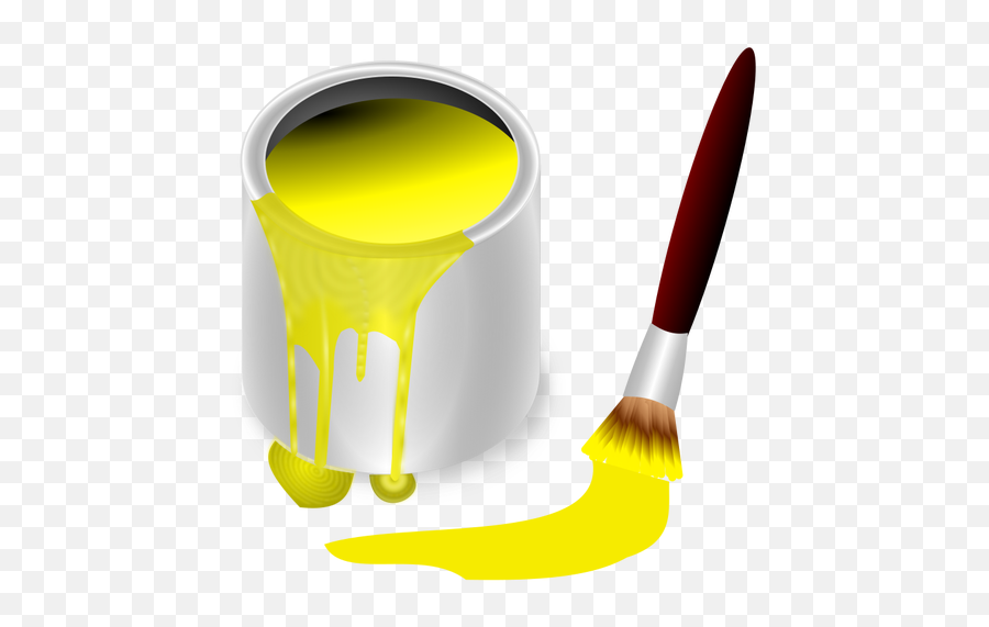 Yellow Paint - Yellow Paint Brush Clipart Emoji,Paint Bucket Emoji
