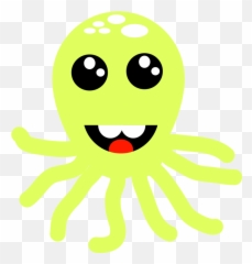 Emoticon Eye Octopus Png Clipart - Art Emoji