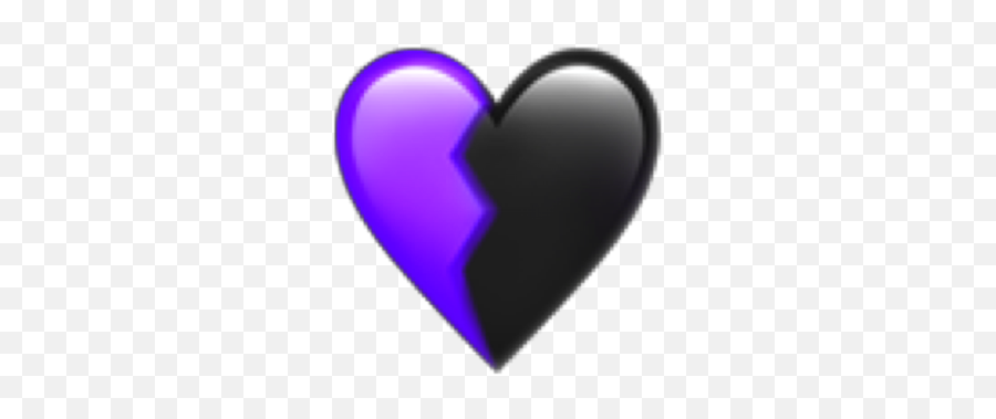 Pls Purple Black Heart Emoji Iphone - Heart,Broken Heart Emoji Iphone