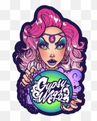 Psychic Drawing Gypsy Lady Transparent - Clip Art Emoji,Gypsy Emoji
