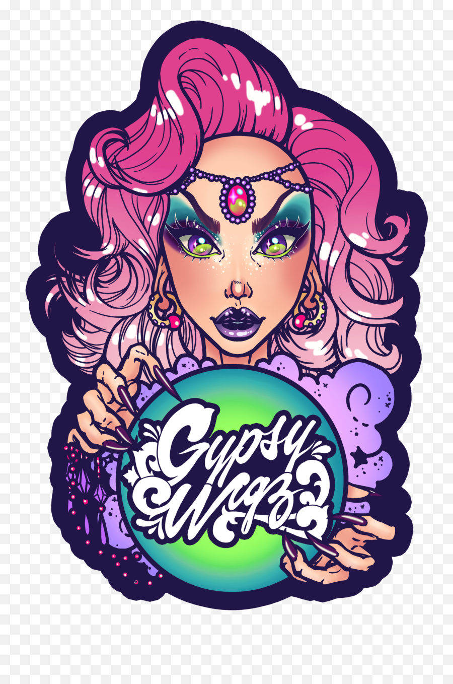 Psychic Drawing Gypsy Lady Transparent - Clip Art Emoji,Gypsy Emoji