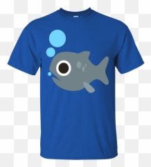 Fish Blowing Bubbles Emoji T - Shirt Royal Products