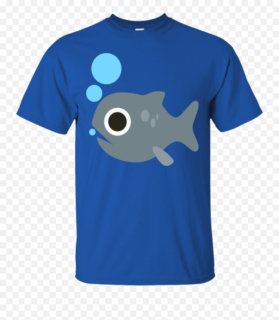 Fish Blowing Bubbles Emoji T - Shirt Royal Products In,Soap Bubble Emoji