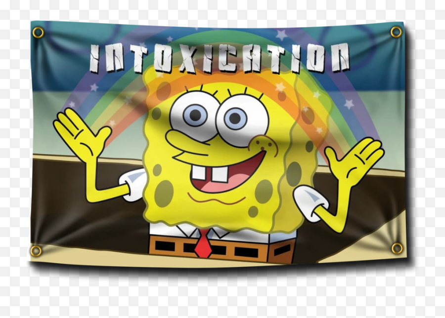 Spongebob Intoxication Flag - Intoxication Flag Emoji,Spongebob Emoticon