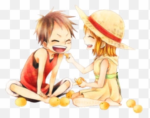 Onepiece Luffyxnami Lunami Rufy - Piece Et Nami Emoji