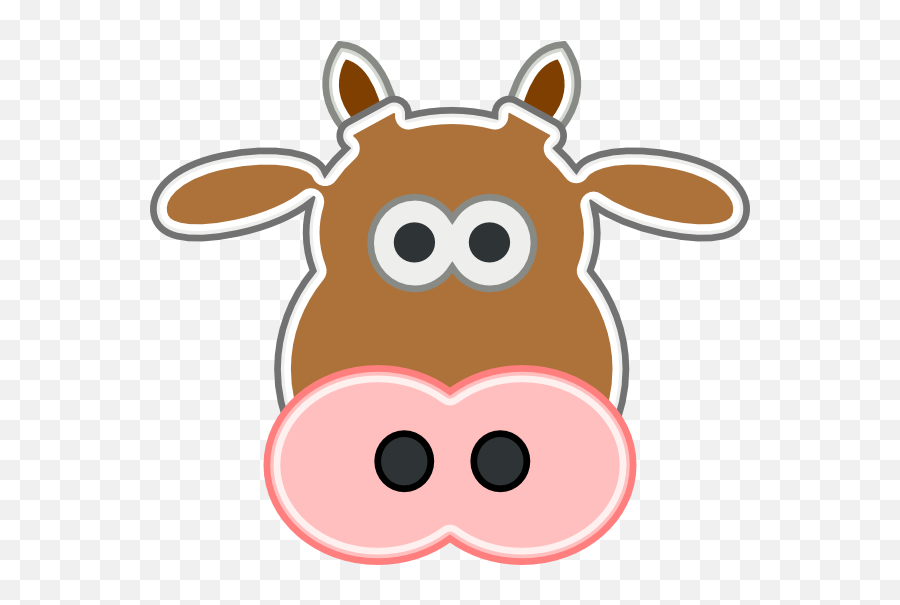Clipart Cow Face Png - Cartoon Clipart Cow Face Emoji,Cow Face Emoji