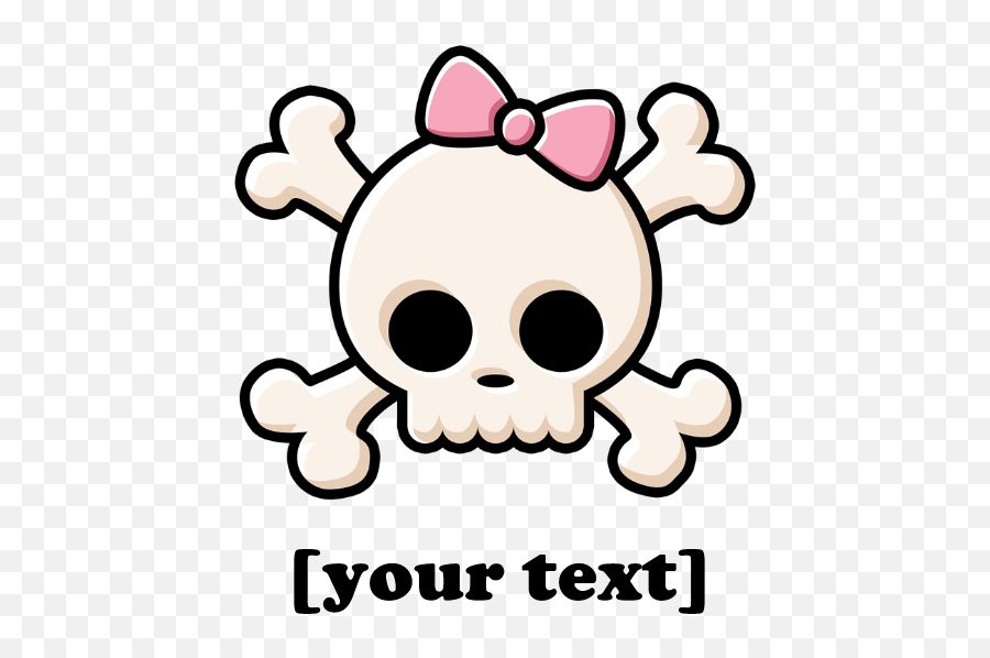Cute Skull And Crossbones Clipart - Cute Skull And Crossbones Emoji,Cross Bones Emoji