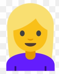 Woman Blond Hair Emoji Clipart Free Download Transparent - Emoji Woman Frowning,Hair Emoji