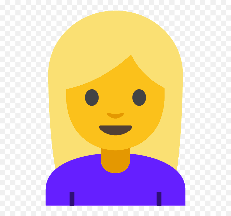 Woman Blond Hair Emoji Clipart Free Download Transparent - Emoji Woman Frowning,Hair Emoji