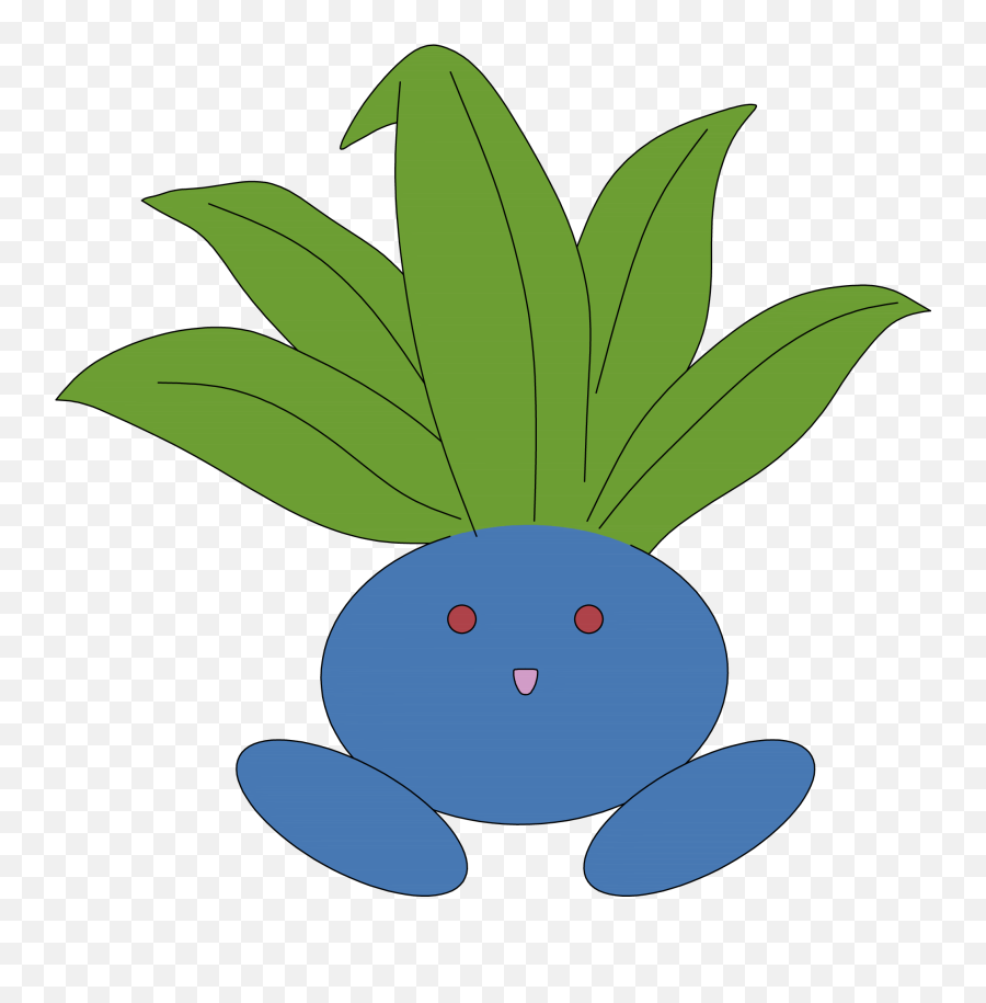 Oddish Transparent Blueberry Clipart - Blue And Green Plant Pokemon Emoji,Blueberry Emoji
