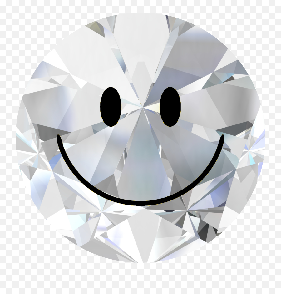 Diamond Smile Style - Diamond Texture Emoji,Diamond Emoticon
