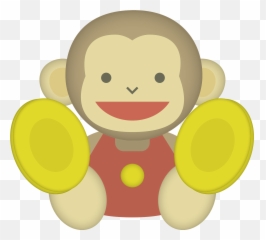 Monkey Playing Cymbals Clipart - Happy Emoji,Cymbal Emoji