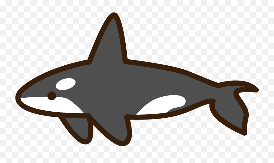 Killer Whale Orca Clipart - Killer Whale Emoji,Orca Emoji