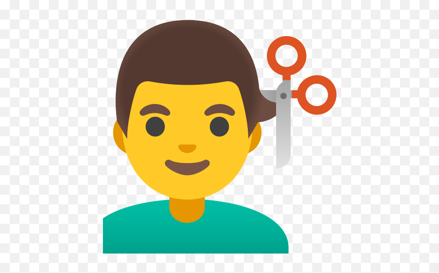 Man Getting Haircut Emoji - Haare Schneiden Emoji,Old Man Boy Ghost Emoji