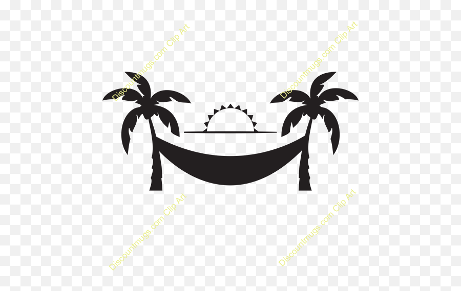 Exotic Clipart Palm Tree Hammock - Palm Tree Silhouette Clip Art Emoji ...