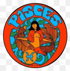 Vinyl Pisces Zodiac Zodiacsign Circle Aesthetic - Pisces Aesthetic Png Emoji,Pisces Emoji