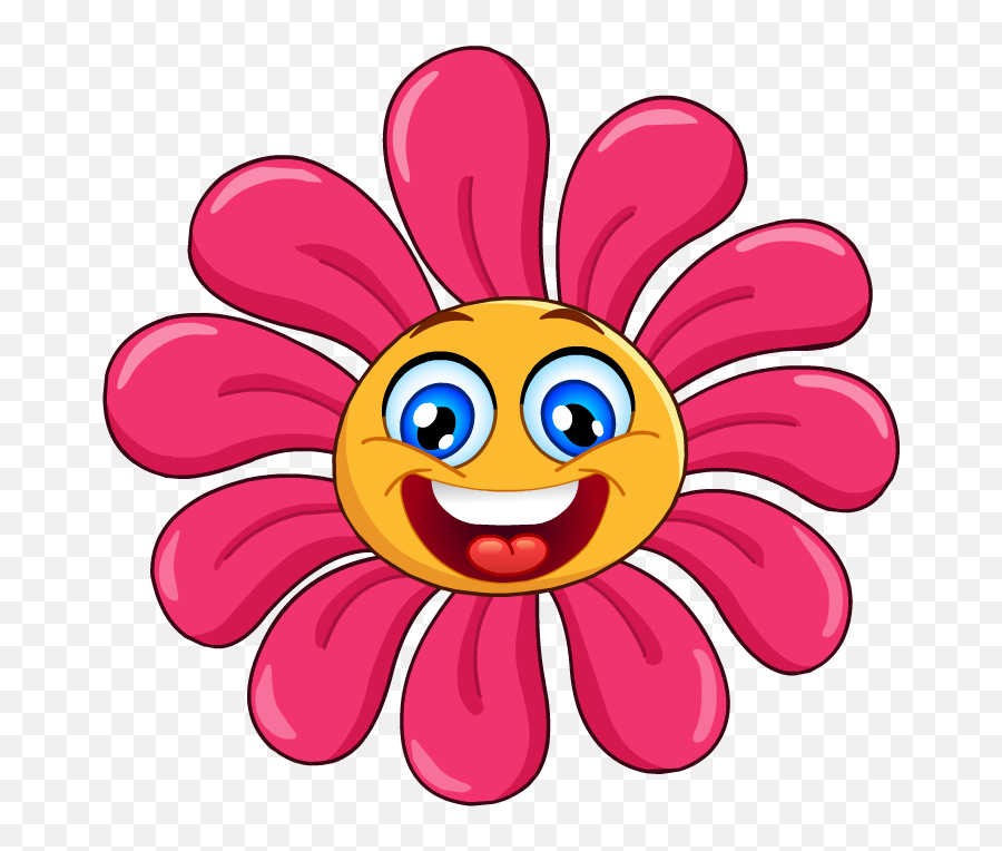 Flower Emoji - Cartoon Flower,Emoji Flower