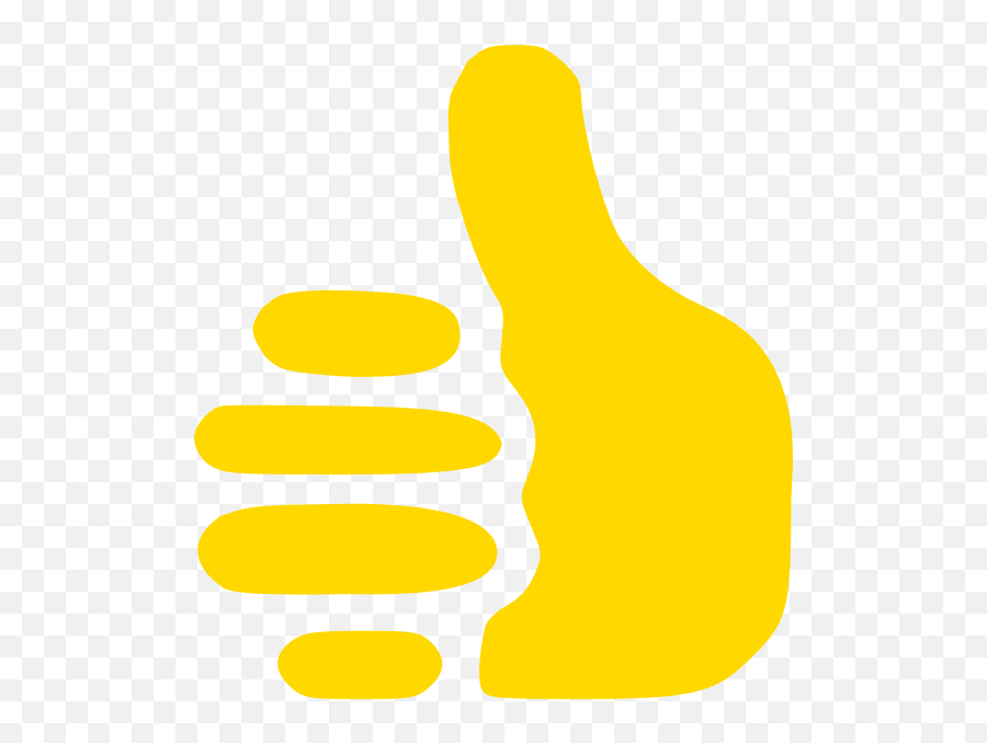 Thumb Vector Yellow Picture - Clip Art Emoji,Sideways Thumb Emoji