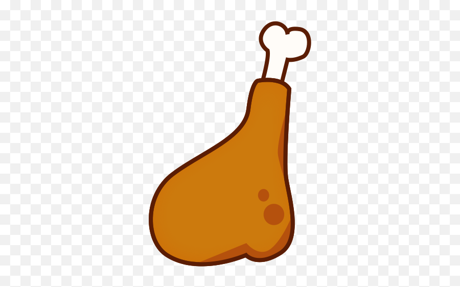 Poultry Leg Emoji For Facebook Email Sms - Chicken Leg Emoji,Scroll Emoji