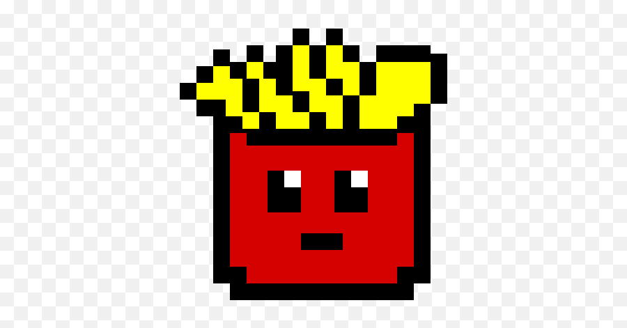 Pixilart - French Fries Pixel Art Emoji,Loudly Crying Emoji