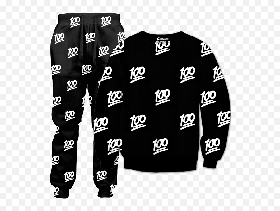 Blk 100 Tracksuit - Sweater Emoji,100 Emoji Clothes