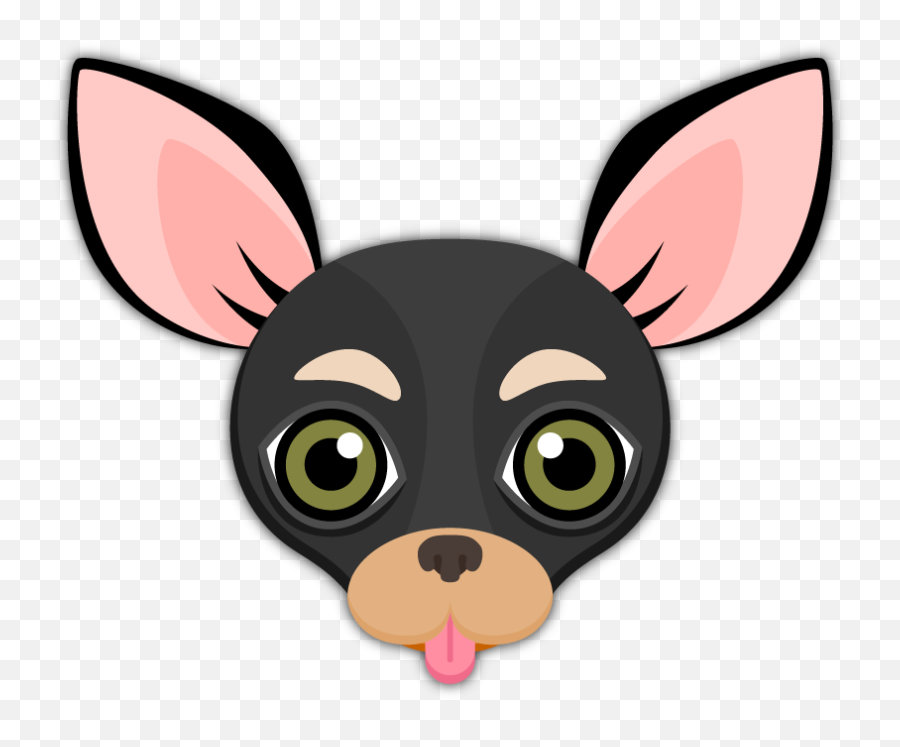 Black Tan Chihuahua Emoji Stickers For - Black Chihuahua Emoji,Bike And Muscle Emoji