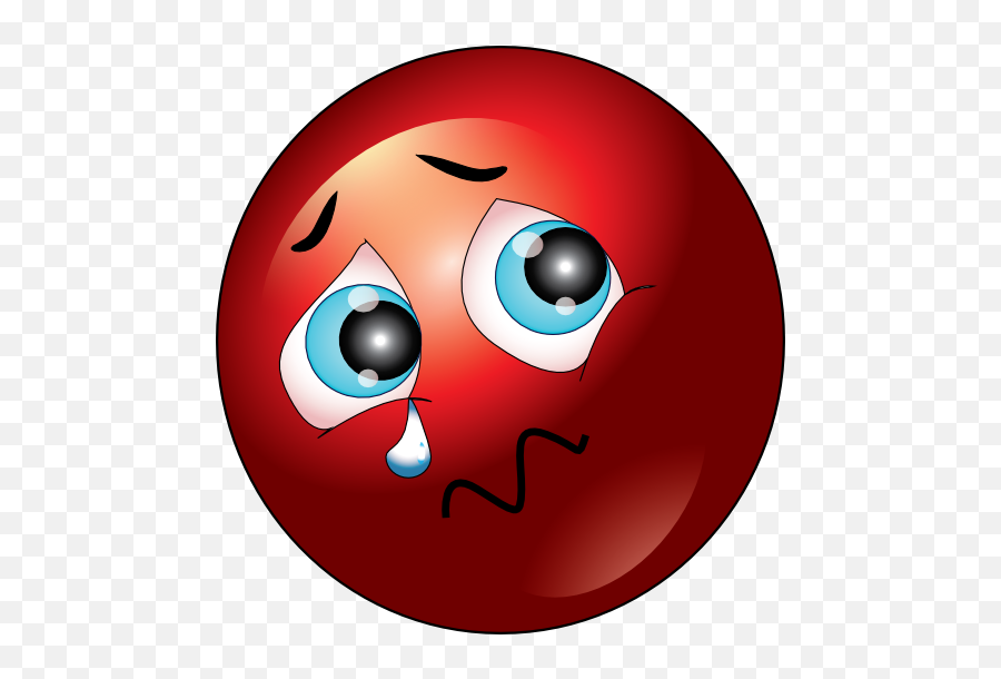 Cry Smiley Emoticon Clipart - Red Angry Crying Emoji,Crying Emoticon