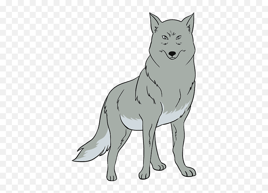 How To Draw A Wolf - Grey Wolf Easy To Draw Emoji,Wolf Howling Emoji