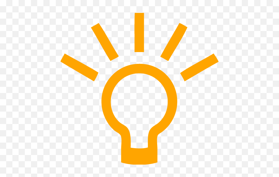 Free Orange Light Bulb Icons - Orange Light Bulb Icon Emoji,Lightbulb Emoticon