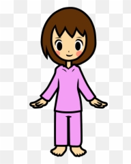 Pajama clipart cliparts suggest png - Clipartix Girl In Pajamas Emoji