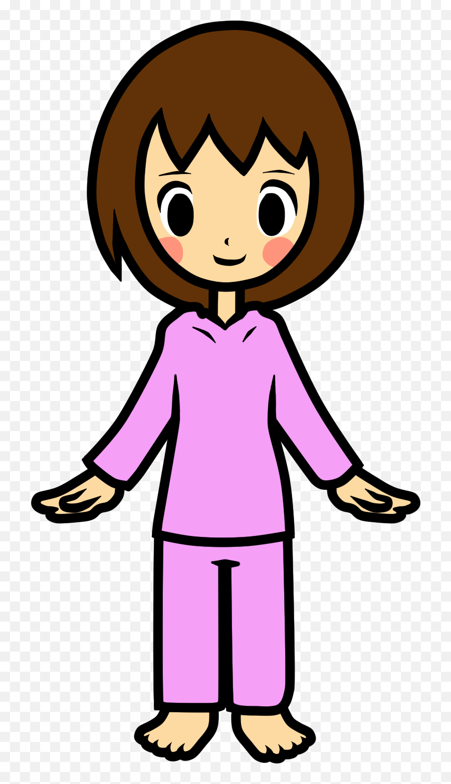Pajama Clipart Cliparts Suggest Png - Clipartix Girl In Pajamas Clipart Emoji,Pajama Emoji