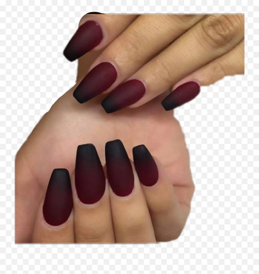 Popular And Trending Fingernail Stickers On Picsart - Black And Red Coffin Nails Emoji,Fingernail Emoji