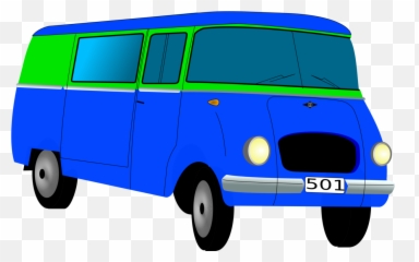 Minivan Car Minibus - Van Clip Art Colored Emoji
