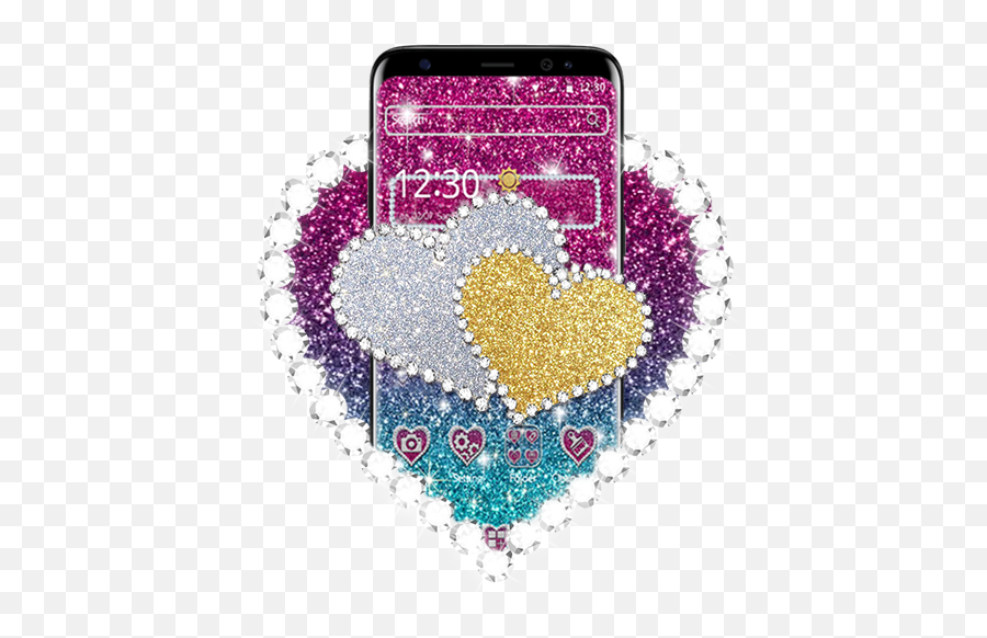Glitter Heart Love Theme U2013 Alkalmazások A Google Playen - Iphone Emoji,Sparkling Heart Emoji