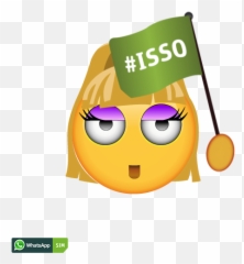 Erstauntes Emoji Mit Pferdeschwanz Und Aufgeregtem Lachen - Lachender Smiley Emojis Lachen,Emoji Creator