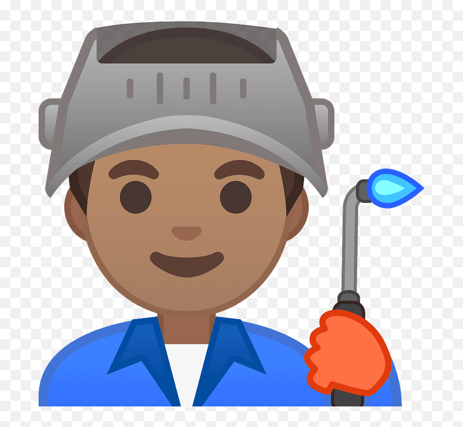Man Factory Worker Emoji Clipart Free Download Transparent - Cartoon Picture Of A Factory Worker,Punching Emoji