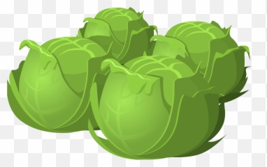 Cabbage Clipart - Cartoon Transparent Background Vegetables Emoji