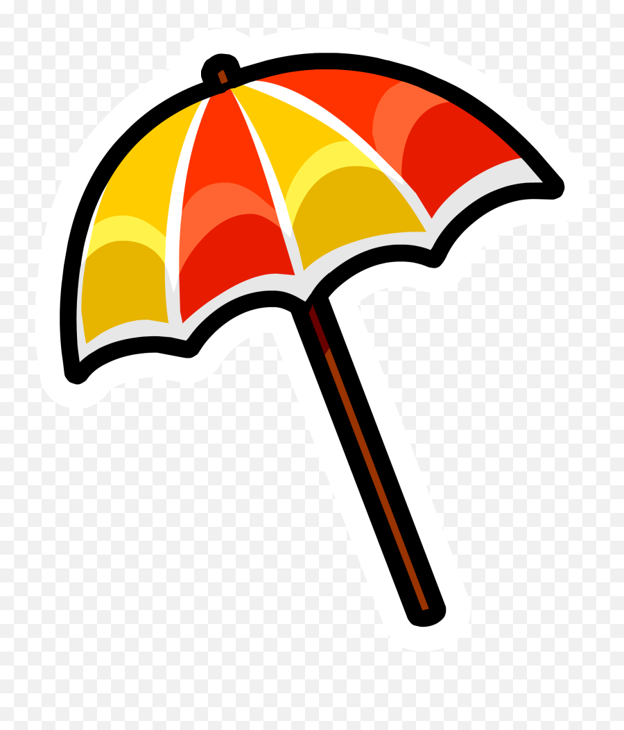 Png Beach Umbrella Clipart - Cartoon Beach Umbrella Emoji,Beach Umbrella Emoji
