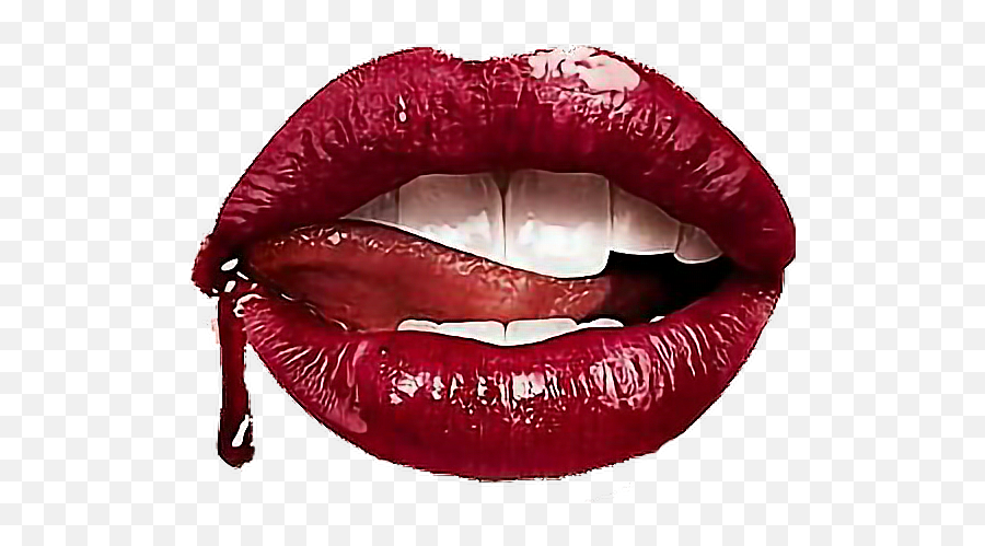 Red Blood Blending Bloody Sticker - Jennifers Body Png Emoji,Emoji Licking Lips