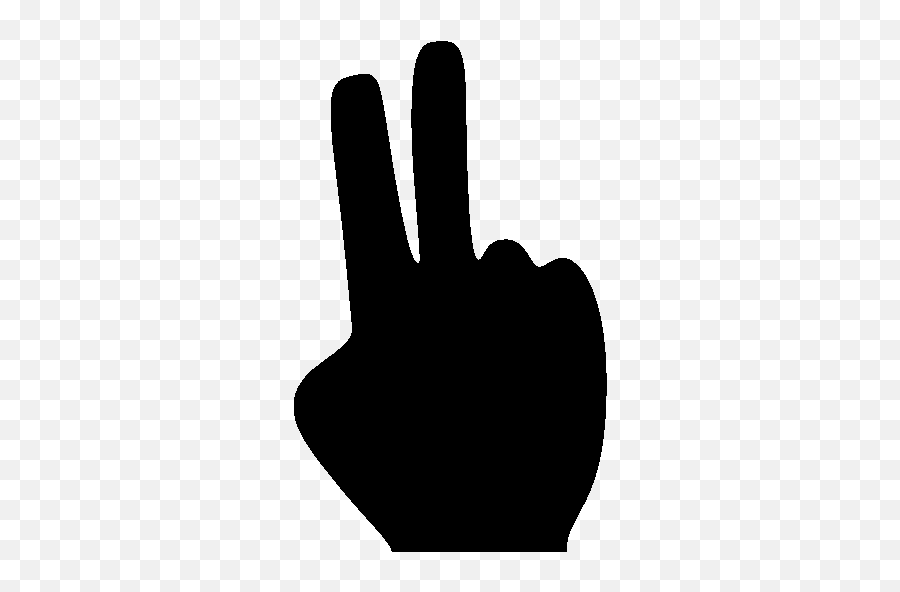 Hands Two Fingers Icon - Finger Number 2 Png Emoji,Two Hand Emoji
