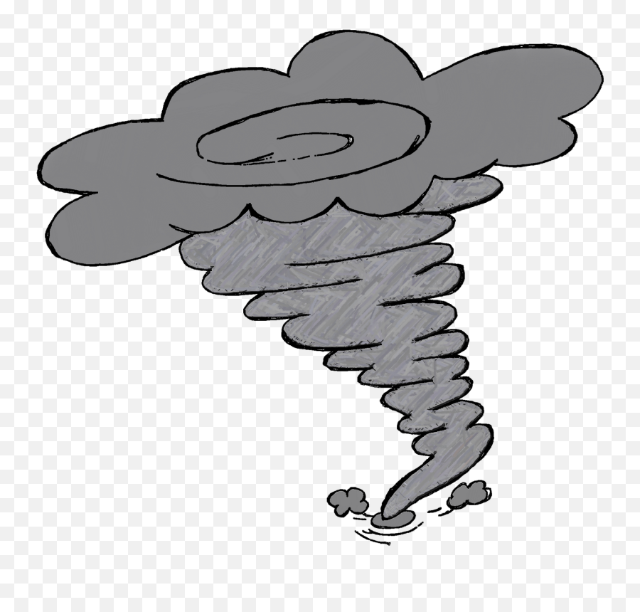 Tornado Clipart Black And White - Tornado Weather Clip Art Emoji,Tornado Emoji