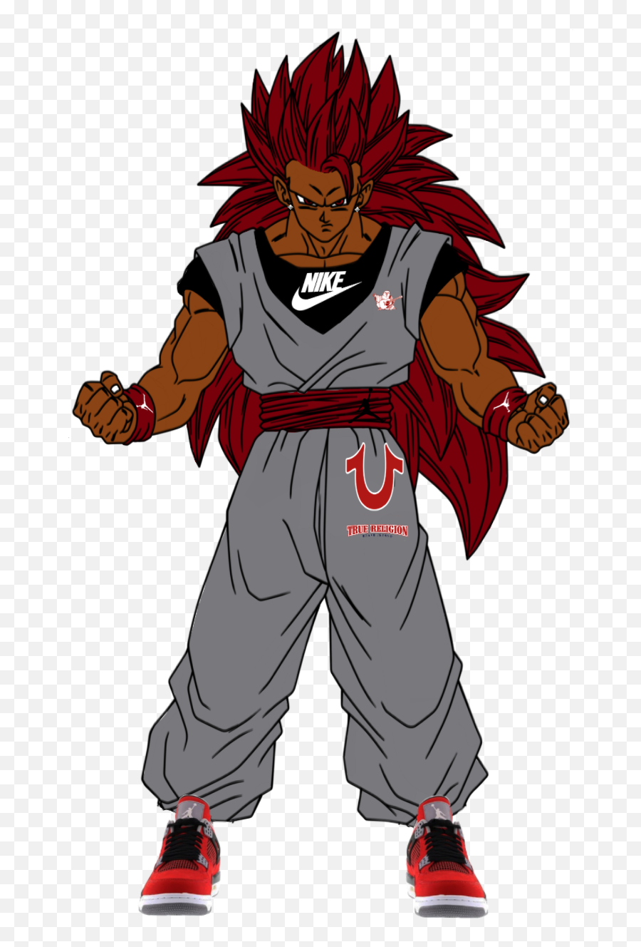 Goku Gokussj3 Ssg Dragonballz - Dragon Ball Emoji,True Religion Logo Emoji