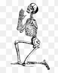 Skeleton Pray Man Religion God - Praying Png Emoji
