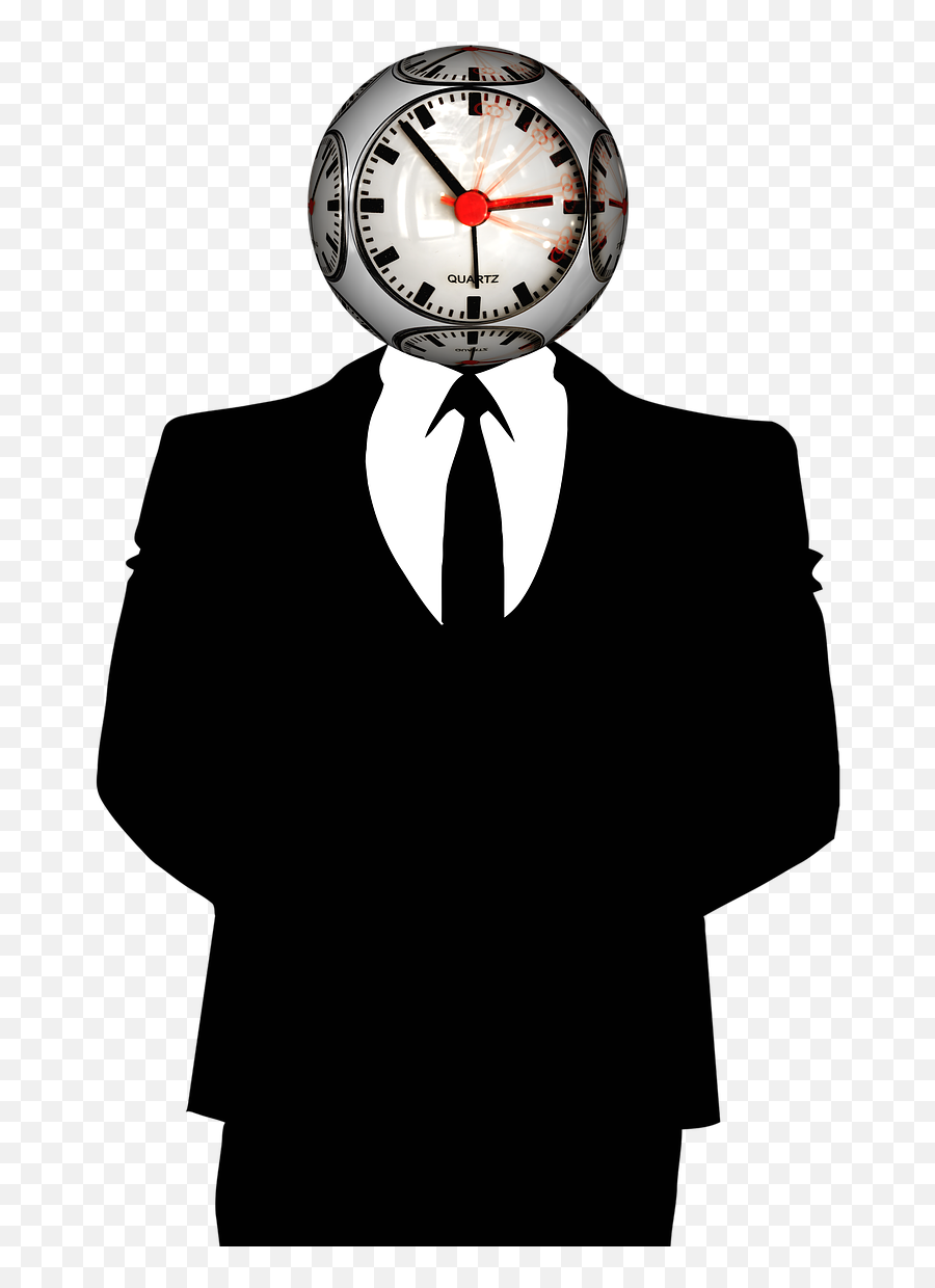 Time Clock Man Businessman Tie - Anonymous Emoji,Google Calendar Emoticons