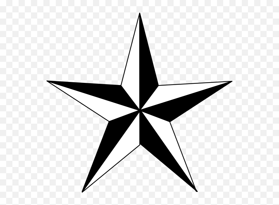 Five Point Star Silhouette - Nautical Star Clipart Emoji,Pentacle Emoji