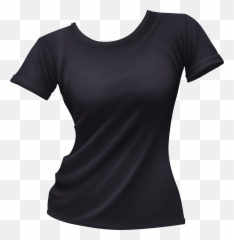 Female Shirt Clipart - Female Black T Shirt Png Emoji,Womens Emoji Shirt