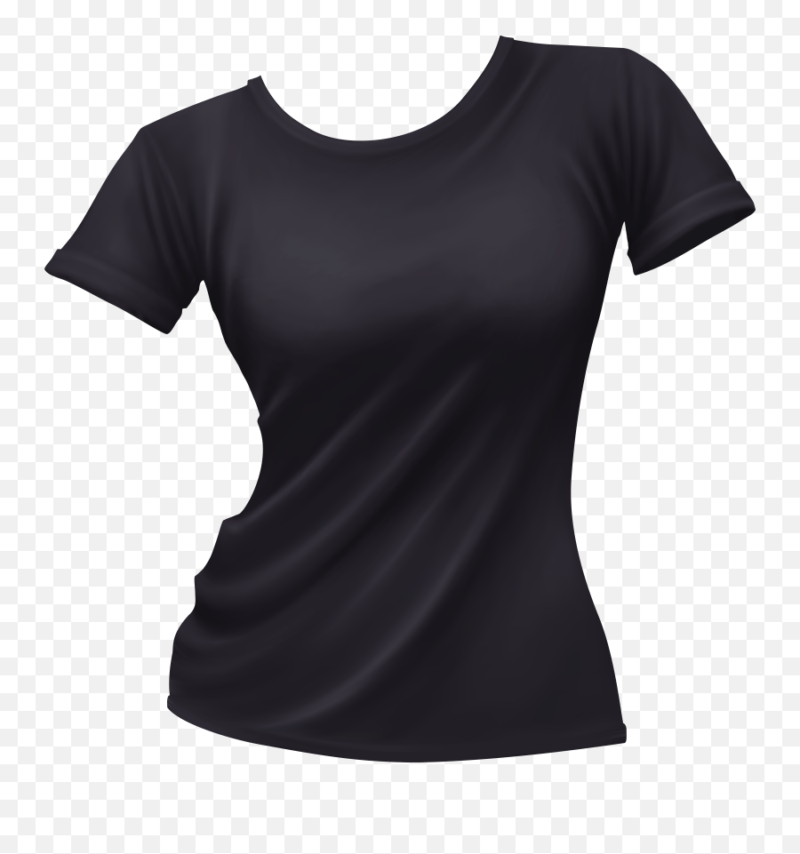 Female Shirt Clipart - Female Black T Shirt Png Emoji,Womens Emoji Shirt